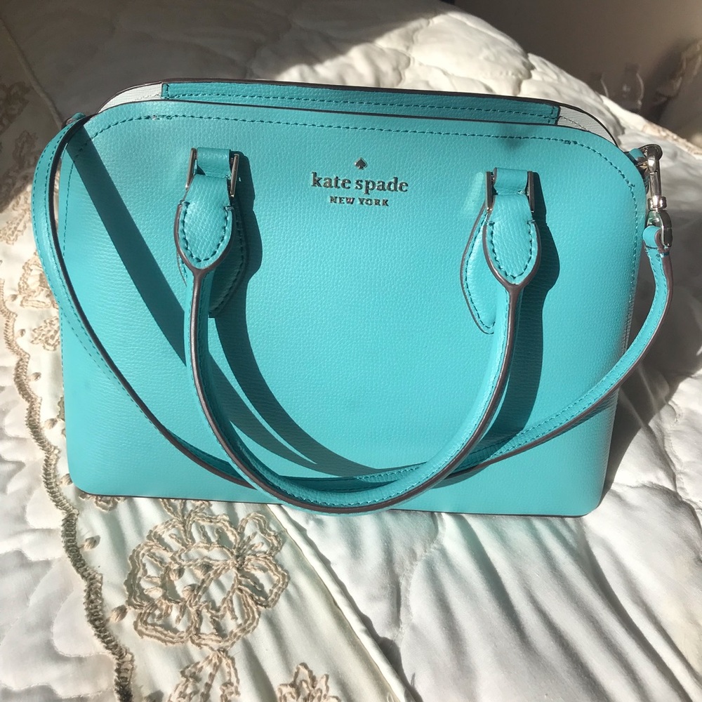 Kate spade ‘Darcy’ small satchel in stone blue